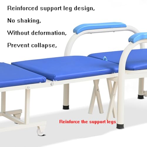 Image of Hospital Care Chair,Outpatient Medical Nursing Chair,Hospital Accompanying Chair Bed,Dual-Purpose Multifunctional Medical Portable Folding Chair, Portable Folding Chair Bed,Blue