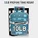 CROSSHIP Propane Tank Holder for 10lb Tanks - Heavy Duty Thickened Steel Mounting Bracket - Rust-Resistant and Weatherproof Design - Secure Propane Tank Bracket for Truck, Car, RV, Trailer, Jeep, Boat