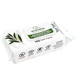 Best Pet Supplies Pet Grooming Wipes for Dogs, 100 Pack, Plant-Based Deodorizer for Coats & Dry, Itchy, or Sensitive Skin, Clean Ears, Paws, Body, & Butt - Cleansing Tea Tree