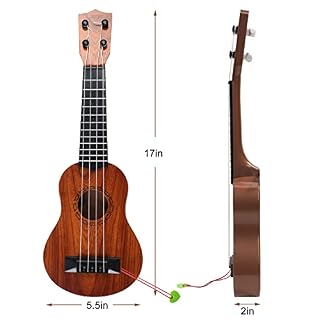 Raimy 17in Kids Ukulele Guitar – 4 Strings Mini Guitar Children Musical Instruments Educational Toys with Picks for Toddler Kids Boys Girls Beginner (Mahogany) - Les Beatles, Paul McCartney, John Lennon, RIngo Starr, George Harrison Raimy 17in Kids Ukulele Guitar - 4 Strings Mini Guitar Children Musical Instruments Educational Toys with Picks for Toddler Kids Boys Girls Beginner (Mahogany) – Image 6