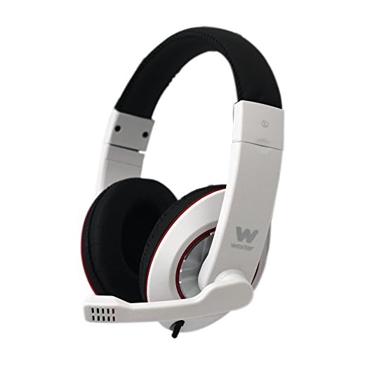 WOXTER i-Headphone PC 780, Auriculares Diadema con micrófono y reducción de Ruido, Color Blanco y Negro