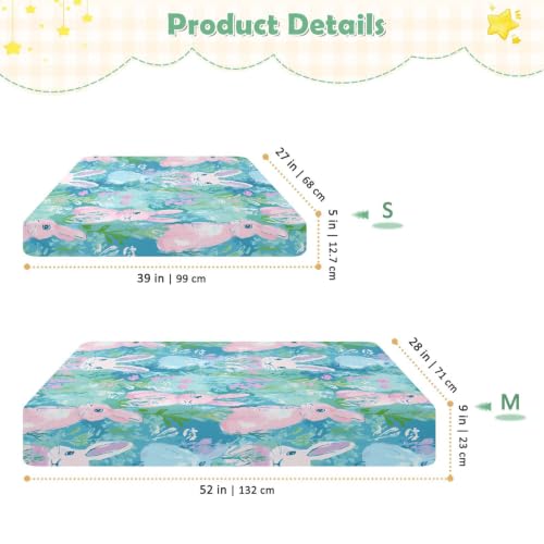 Drap de voyage imperméable 132x71 cm motif lapin rose pour mini lit de bébé