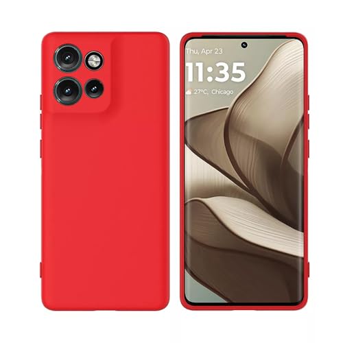 Image of Back Cover for Motorola Moto Edge 50 Neo 5G | Full Camera Protection | Premium Liquid Silicon Case | Flexible Bumper Case for Motorola Moto Edge 50 Neo 5G (Red)