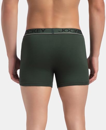 Image of Jockey 8009 Men Super Combed Cotton Rib Solid Boxer Brief with Ultrasoft and Durable Waistband