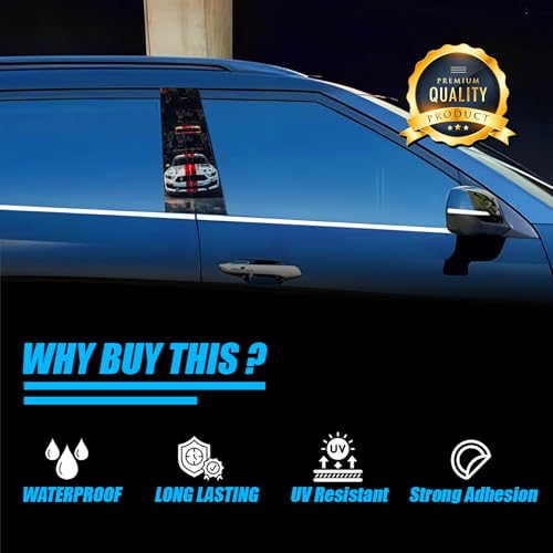 Image of Premium Car Pillar Self-Adhesive Printed Vinyl Sticker, Cool Boy Design, Vehicle Exterior Decor DIY Decal Accessory (L)