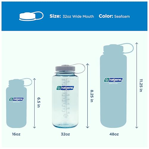Image of Nalgene 32 oz Wide Mouth Water Bottle | BPA-Free, Durable & Leak Proof, Lightweight Bottle for Hiking & Gym, Work & Travel
