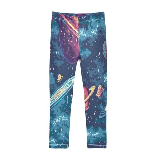 Toddler Girls Leggings Printed Yoga Pants Leggings Red Planet Starry Sky for Kids
