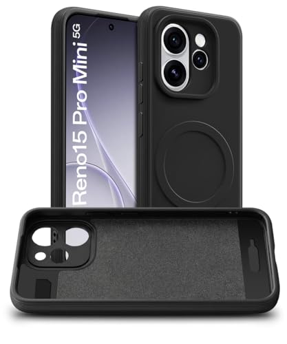 Image of WOW IMAGINE Back Case Cover for Oppo Reno 15 Pro 5G | Reno 15 Pro Mini | Soft Matte Silicone Case| Slim Fit & Shockproof | Camera Protection Bumper Cover (Black)