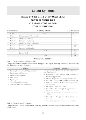 Image of Oswaal CBSE 15 Sample Question Papers Class 12 Entrepreneurship for 2026 Board Exam (As per CBSE Sample Question Paper issued on 30 July 2025), recommended by 2025 CBSE Toppers