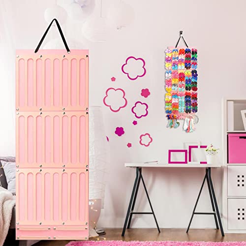 Hair Bows Holder W/Extra Large Capacity, Hair Clips Storage Hanger For Ribbons, Hair Bows Organizer, Baby Hair Accessory Storage Display W/ Sturdy Rope, Wall Hanging For Girl Room (A) #TOP1