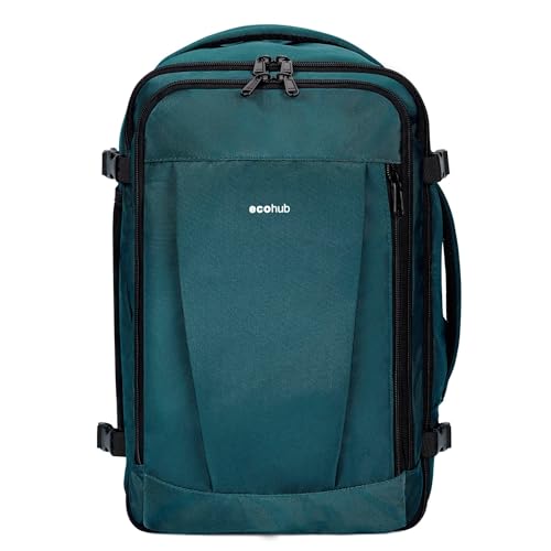 ECOHUB Rucksack 40x20x25 Ryanair Handgepäck 13 Taschen Reiserucksack Flugzeug Carry-ons...