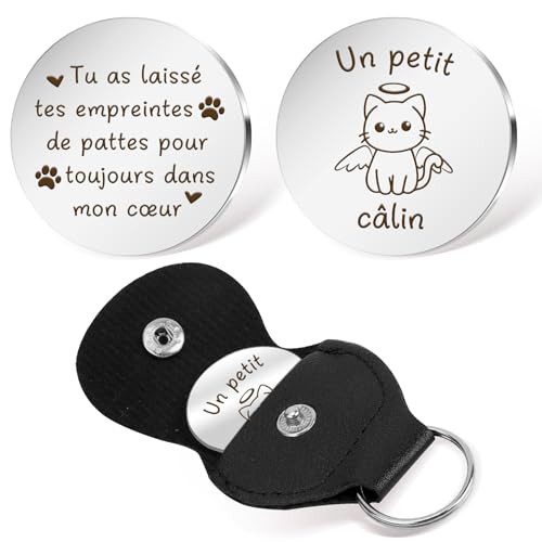 Cadeau Chat Noel,Cadeau Commémoratif Pour Les Chats Un Petit Câlin,Commémoratif Plaque,Bibelot Decoratif Chat,Pet Memorial, Les Memoires D'un Chat,Objets...