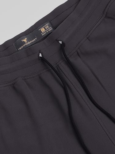 Image of TECHNOSPORT Men Solid Slim Fit Sports Shorts TS Flexi Polyester Mid Rise Drawstring Shorts Pant for Men Pockets Gym Workout Running Joggers Casual Quick Dry