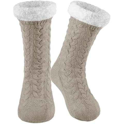 SIMIYA Women's Christmas Thermal Slipper Socks Cover