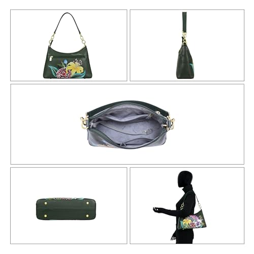 Image of Anuschka Women's Original Hand-Painted Genuine Leather Hobo with Chain Strap