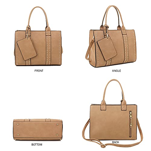 Image of JESSIE & JAMES Satchel Purses for Women Shoulder Bags Crossbody Top Handle Handbags with Adjustable Strap Card Pouch