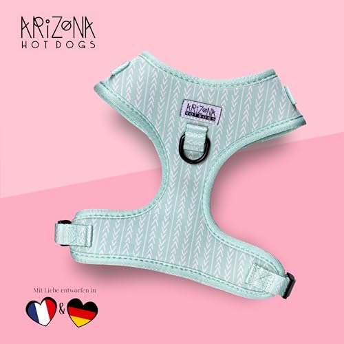 Hundegeschirr für kleinere Hunde | Arizona Hotdogs Softgeschirr Fresh Mint | Grün (S)