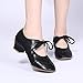 Imagen de Genérico Zapatos Baile Latino Mujer Flamenco Tacon Bajo Fiesta Entrenamiento Bailes De Salón Vintage Bachata Tango Sevillanas con Plataforma Salon Suela Cuero