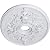 Ekena Millwork CM21X30AL Alexa Ceiling Medallion, 30 3/4"W x 21/14"H x 3 7/8"ID x 1 5/8"P, Factory Primed