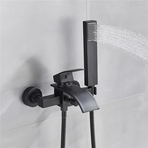 Mélangeur eau chaude froide avec douchette à la main et jet cascade - 5
