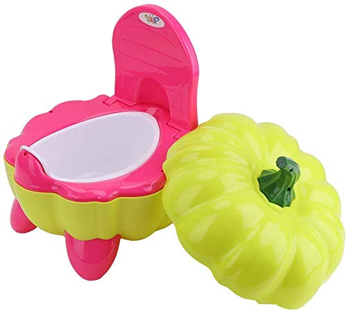 MALAYAS Leuke Carton Toilet Training Potty Pompoen Vorm Baby Urinal Potty Training voor 0-2 Jaar Oude Baby's Gemakkelijk… - Afbeelding 5