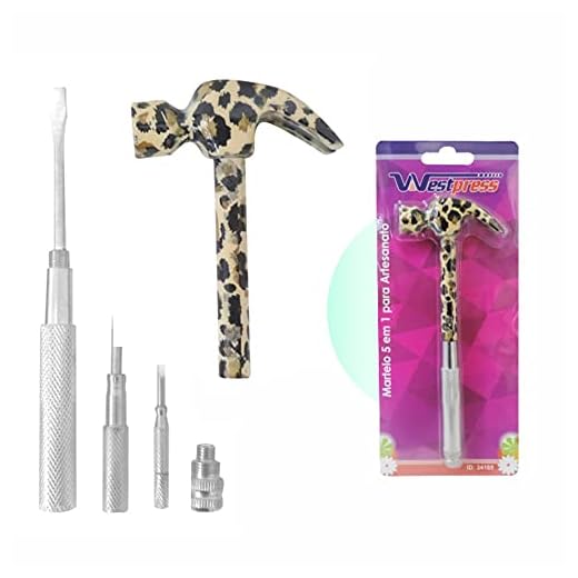 Martelo Martelinho 5 Em 1 Ferramentas De Artesanato 20cm