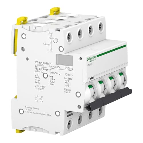 Disjoncteur iC60N Acti9 Schneider Electric Courbe C 4P 32A