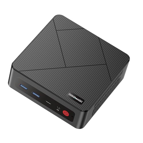 origimagic C4 Mini PC Ryzen 5 3550H(Upgraded N150), 8GB RAM 256GB NVMe SSD Mini Computer Triple Display, Dual LAN, USB 3.2, Home/Office/Business