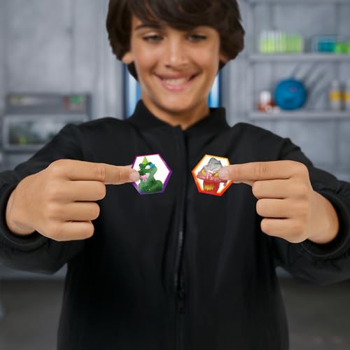 Image of MrBeast Lab Swarms Series 3, Hyper Fusion Series, 14 Pack Collectible Micro Beasts, 14 Collectible Stickers & 4 Fusion Caps to Build Out Your Own MrBeast Lab - Biting Hot Sauce