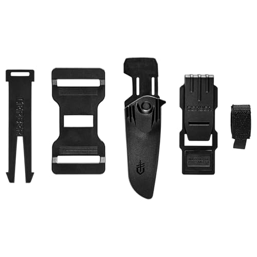 Image of Gerber Gear Principle - Fixed-Blade Survival Knife for Hunting, Camping & More - Features Firestriking Spine & Triple Mounting Sheath - Made in USA - Black