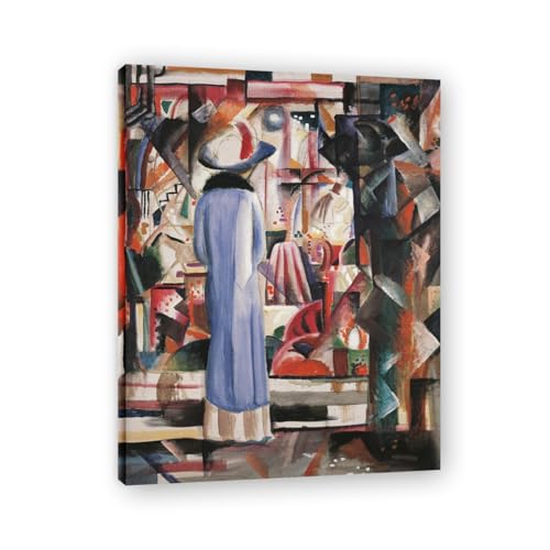 Tableau décoration murale salon moderne Fenêtre lumineuse par August Macke 30x40cm
