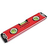 16-Inch Torpedo level Magnetic – Heavy-Duty Box Leveler Tool with 3 Vials 45°,90°,180° - Aluminum Al
