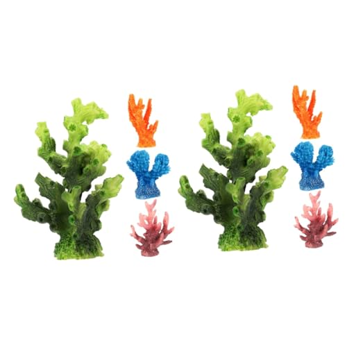 BESPORTBLE 8pièces Décorations De Artificiel pour Aquarium De Plantes Résistantes Et Réalistes pour Aménager Votre Poissonnière Décor Chic Et pour Maison Et Bureau