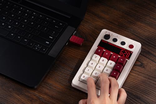 Image of 8BitDo Retro 18 Mechanical Numpad, Supports Calculator Mode, Bluetooth /2.4G /Wired Numpad for Windows and Android - Fami Edition