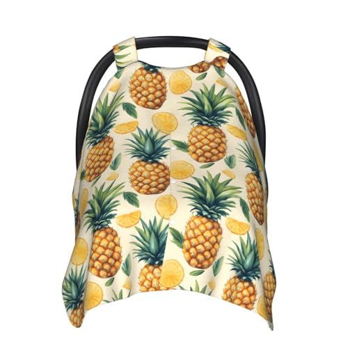 Housse de siège auto bébé haut de gamme imprimé ananas en textile premium