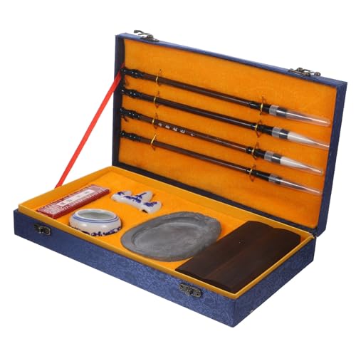Angoily Beginner's Chinese Calligraphy Kit Ink Brush Set Writing Brush Ink Stick and Portable Writing Tools