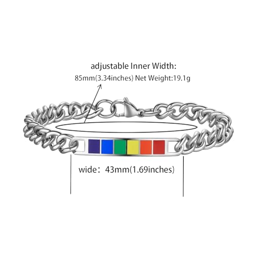 Pulsera de acero inoxidable LGBTQ Pride unisex miniatura 5