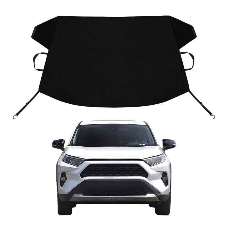 Image of RAV4 Custom Windshield Cover for Ice and Snow for to-yo-ta RAV4 Windshield Snow Cover 600D Shade Blocks Winter Frost Hail Protector Car Accessories