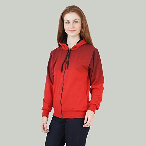 Image of AHHAAAA Women's Cotton Zipper Hooded Hoodies Sweatshirt