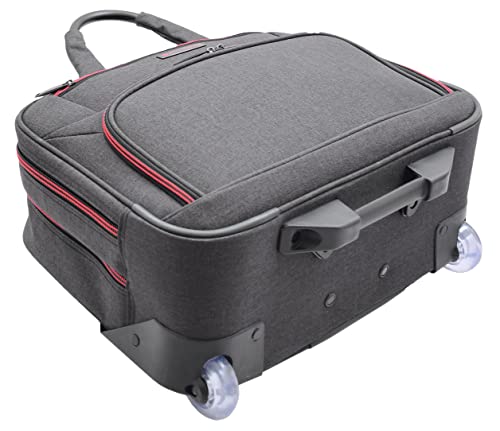 Rolling Pilot Case Zakelijke Aktetas Cabine Size Laptop Tas Demin Houtskool Airborne - Image 8