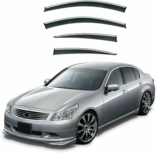 日産用 スカイラインMK12-V36 2007 2008 2009 2010 2011 2012 2013用 カーウィンドウバイザーレインガードサイドウィンドウディフレクターバイザー