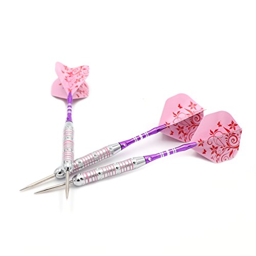 Black Scorpion CUESOUL Pink Ladies 21/23 Grams Steel Tip Darts with 2 Different Sets Aluminum Shafts (C.FB.DHOL-F1207, 21g)