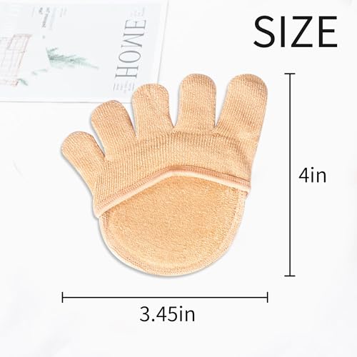Image of SooGree 2Pairs Toe Topper Half Socks - Ball of Foot Cushions, Forefoot Pads for Women No Show Socks