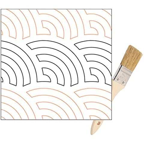 Quilting Pantographs Pattern Paper Roll - for Longarm Quilting Machines | Easy Baptist Fan Design Quilt Pantograph | Set Includes Long Arm Quilters Sewing Machine Rails and Tracks Cleaning Brush Cover