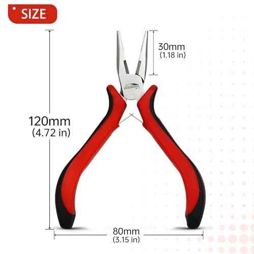 Image of 5-Pack 5 inch Small Needle Nose Pliers,Mini Jewelry Pliers with Cutter