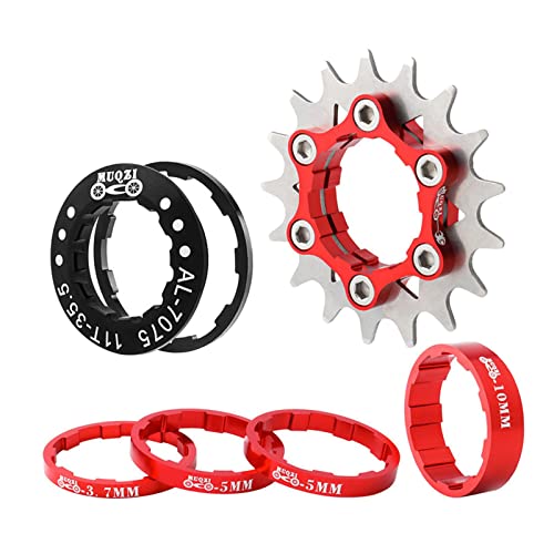 Piñón fijo de 17 dientes para bicicleta monomarcha compatible con transmisiones de 7 velocidades