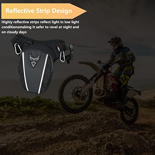 MIGHTYDUTY Leg Bag for Men Women - Multifunctional Thigh Waist Fanny Pack for Cycling Riding Travel Outdoors Motorbike - Grey - Image 4
