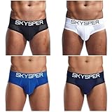 SKYSPER Men's Jockstrap Breathable Mesh Gym Underwear 4 Pack, Workout Athletic Supporter Jock Straps for Men