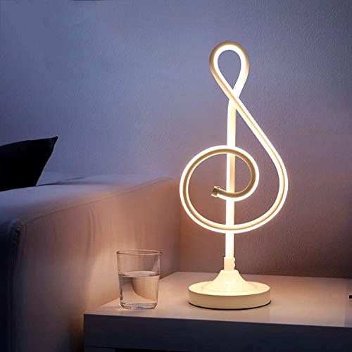 Lampe de bureau LED note de musique moderne en acrylique à intensité variable