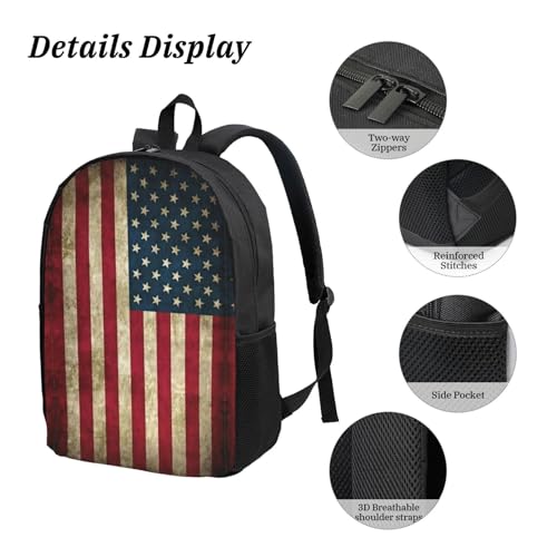 Sac à dos école intermédiaire drapeau américain EdWal avec lunch box pour le midi - 5